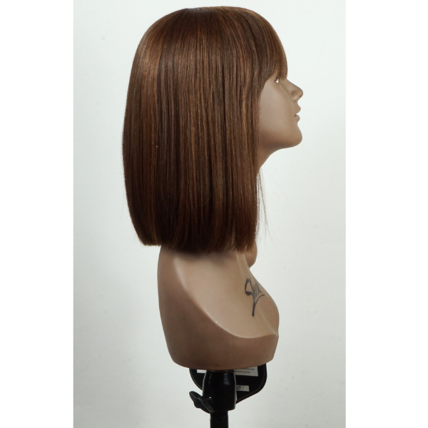 Boss Wig - Glattes Bob-Perücke mit Pony, Farbe: Braun/Schwarz