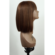 Boss Wig - Glattes Bob-Perücke mit Pony, Farbe: Braun/Schwarz