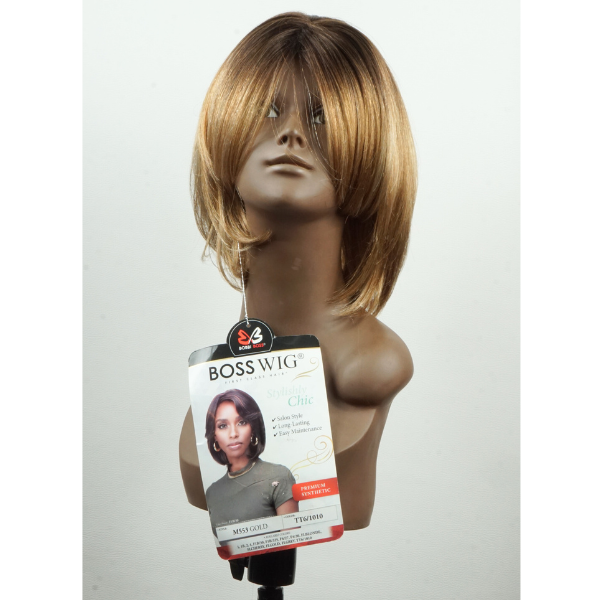 Boss Wig - Mittellanger, schicker Bob-Stil, Farbe M655 Gold.