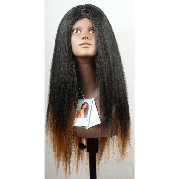 Langhaar-Perücke "Ombre Straight" - Schwarz bis Braun