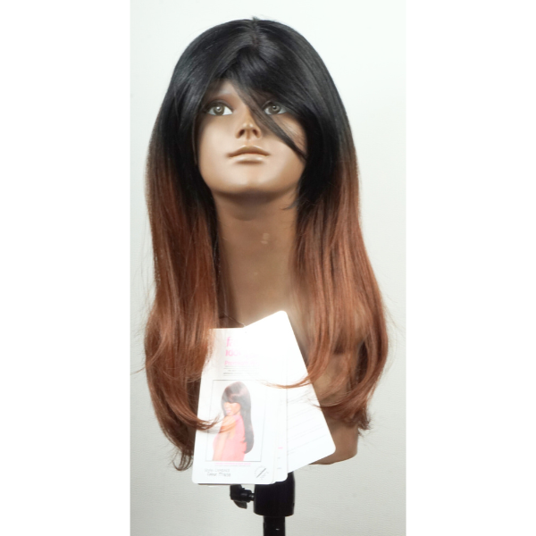 Langhaar-Perücke "Ombre Wave" - Schwarz zu Braun
