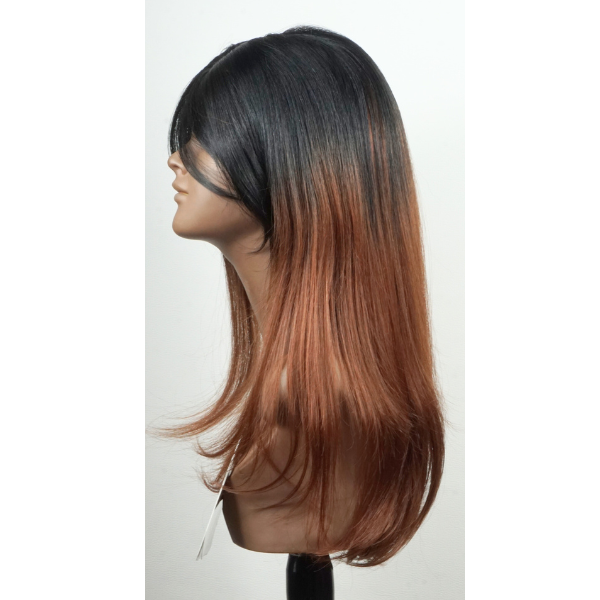 Langhaar-Perücke "Ombre Wave" - Schwarz zu Braun