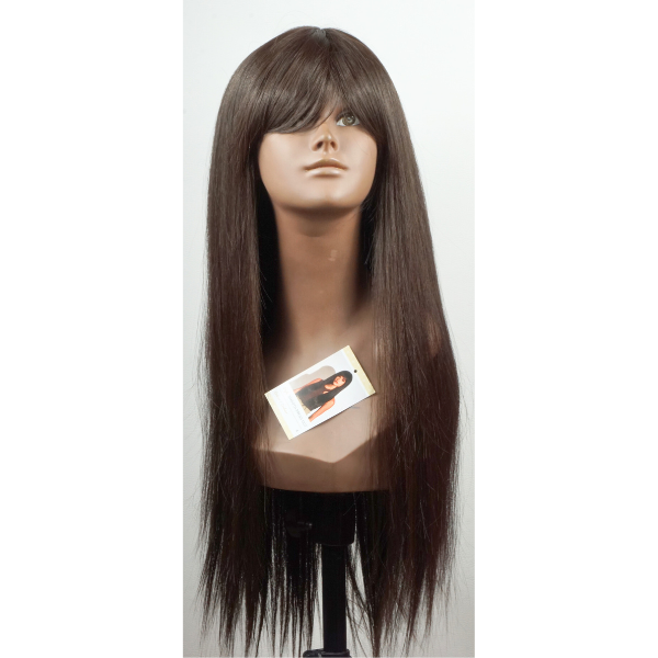 Luxuriöse Langhaar-Perücke "Silky Straight" – Natürlicher Braunton