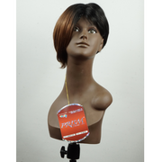 Kurzer Bob Perücke in Ombre Braun/Schwarz - Prism Kollektion