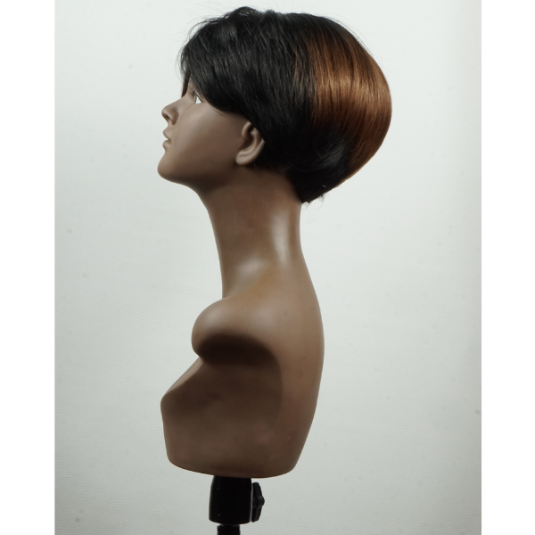 Kurzer Bob Perücke in Ombre Braun/Schwarz - Prism Kollektion