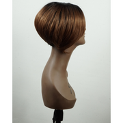 Kurzer Bob Perücke in Ombre Braun/Schwarz - Prism Kollektion