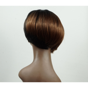 Kurzer Bob Perücke in Ombre Braun/Schwarz - Prism Kollektion