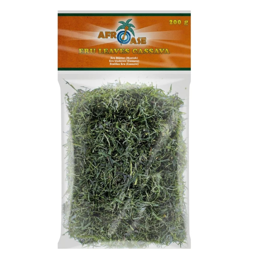 Fumbwa, Eru Blätter, Afrikanisches Gemüse, Kongolesisches Gericht, Blattgemüse Afrika