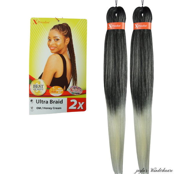 Pre-Stretched Braiding Hair OM/Honey Cream