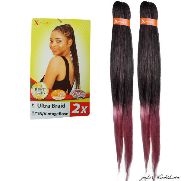 Pre-Stretched Braiding Hair T1B/VintageRose