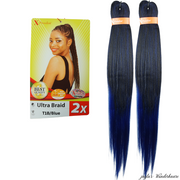 Pre-Stretched Braiding Hair T1B/Blue