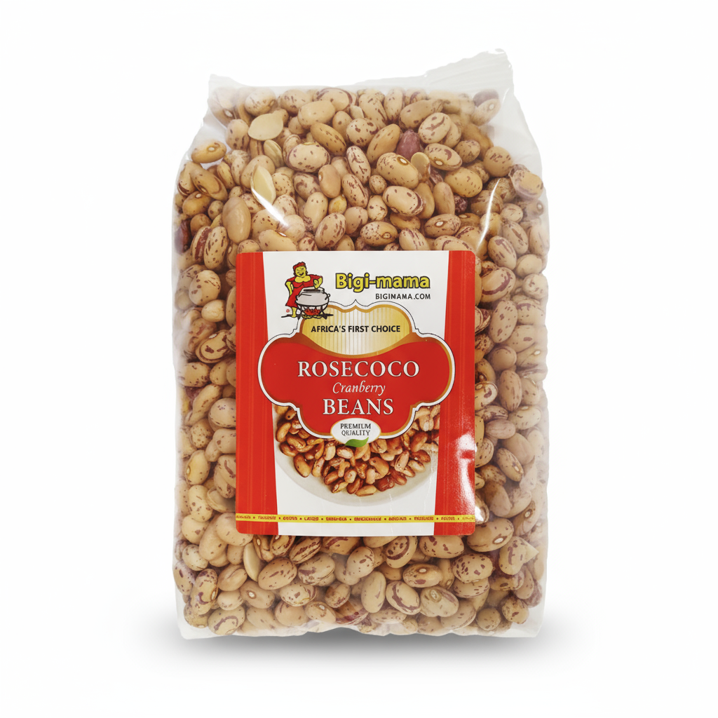 Rosecoco Bohnen, Cranberry Beans, Borlotti, Bohnen Eintopf, vegane Proteine, afrikanische Küche, Bohnen für Sauce